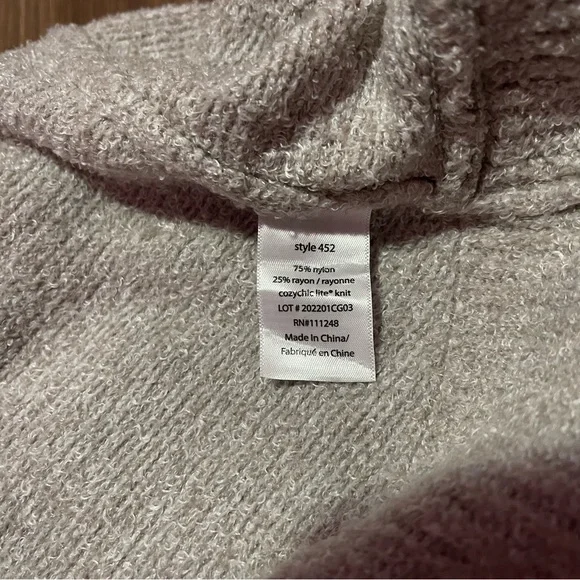 Barefoot‎ Dreams CozyChic Lite Circle Cardigan L/XL Pewter Pearl NWT - Picture 12 of 12